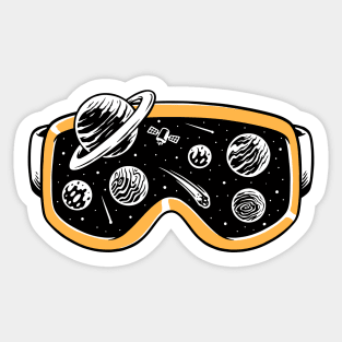 Galactic Skii Goggles Sticker